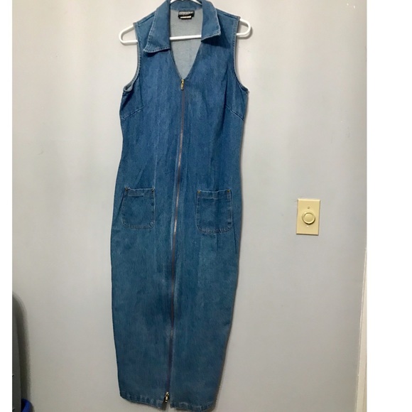 ladies denim dress size 12